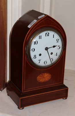 Lot 250 - An Edwardian inlaid mahogany striking mantel clock