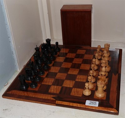 Lot 265 - A Stanton Jacques chess set with associated board