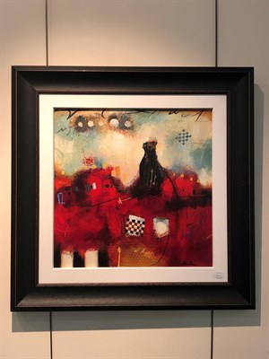 Lot 1007 - John and Elli Milan (Contemporary) ''Urban Desgin II'' Mixed media on board, together with a...