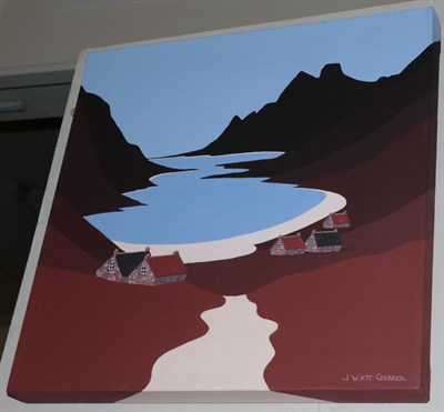 Lot 1057 - Jenny Watt-Colbeck (Contemporary) Scottish  ''Hidden Depths'' Signed, acrylic on canvas, 50cm...
