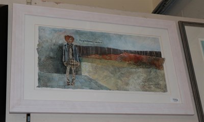 Lot 1059 - Gwen Black (Contemporary) Scottish  ''Highland Mary'' Signed and inscribed, mixed media, 28cm...