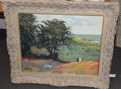 Lot 1072 - John Myatt (b.1945) ''The Coast Beyond Trouville'', After Claude Monet Signed verso and...