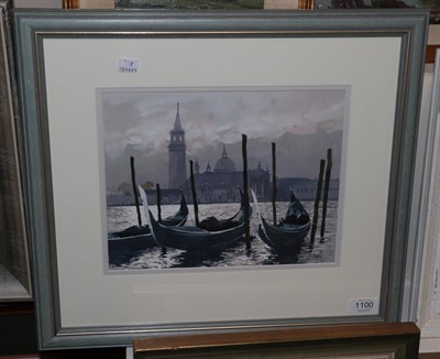 Lot 1100 - Terry Logan (1938) ''Nocturne San Giorgio''  Signed, watercolour, 23cm by 29cm  Artist's Resale...