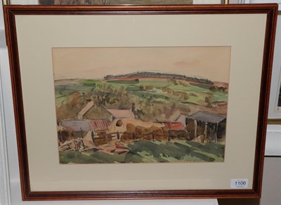 Lot 1106 - Philip Naviasky (1894-1983)  ''Goathland'' Signed and dated 1945, watercolour, 26cm by 36cm...