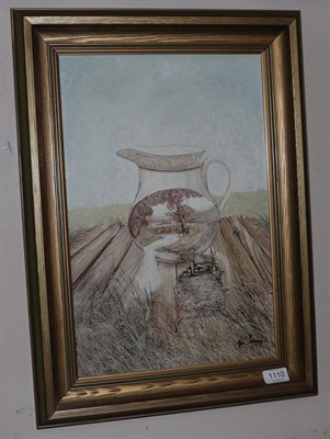 Lot 1110 - Neil Simone (b.1947) ''Every pitcher tells a story'' Signed, inscribed verso, oil on board, 44cm by