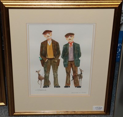 Lot 1122 - Terence McArdle (b.1940) ''Northumbrian Pit Men'' Signed, watercolour, 30cm by 21.5cm  Artist's...