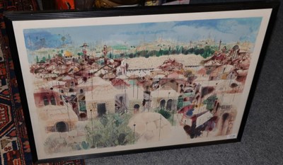 Lot 1136 - Samuel Katz (b.1927) View of Jerusalem Signed and numbered Artist's Proof 39/50, lithograph,...