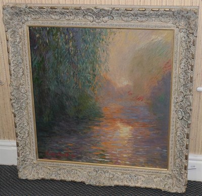 Lot 1146 - John Myatt (b.1945) ''Morning on the Seine II'', After Claude Monet Signed verso and numbered...