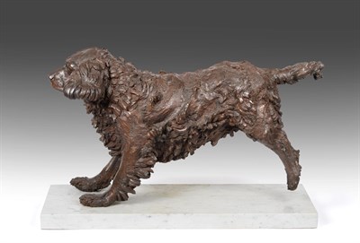 Lot 1173 - Sally Arnup FRBS, ARCA (1930-2015) ''Working Spaniel'' Signed and numbered IV/X, bronze on a marble