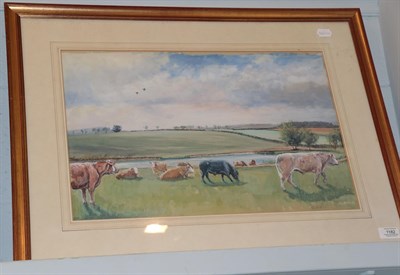 Lot 1182 - Robin Furness (b.1933) ''Mister George Hammonds cattle'' signed and dates 19(82) gouache, 35cm...