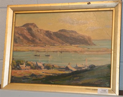 Lot 1186 - Robert Fowler RI (1853-1926) Scottish, View of a sun drenched harbour, signed, oil on canvas board