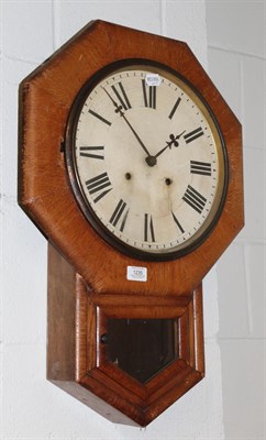 Lot 1235 - A drop dial striking wall clock