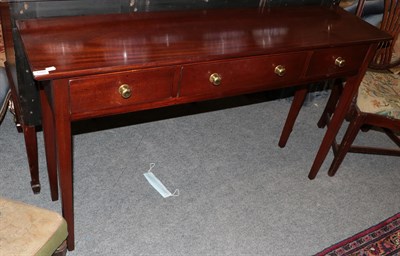 Lot 1285 - Modern Kennedy mahogany serving table with three drawers