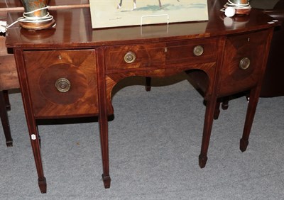 Lot 1291 - A George III mahogany bow-fronted sideboard