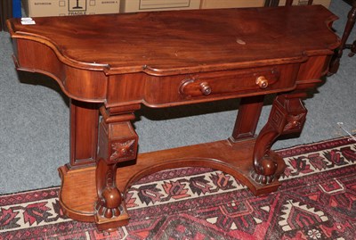 Lot 1309 - A Victorian carved mahogany hall table, adapted from a dressing table or washstand