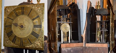 Lot 1340 - An oak thirty hour alarm longcase clock, signed Newman, Norwich, early 18th century (now on a later