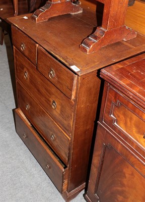 Lot 1366 - An 18th century oak four-height chest of drawers, 63cm by 49cm by 90cm