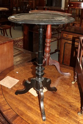 Lot 1376 - Victorian papier mache tilt-top table