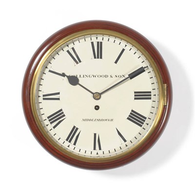 Lot 1174 - A Mahogany Wall Timepiece, Collingwood & Son, Middlesbrough, circa 1890, the circular case with...