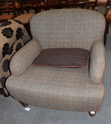 Lot 1401 - A modern armchair upholstered in Harris tweet, retailed by John Lewis, 91cm by 94cm by 80cm high