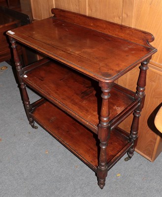 Lot 1415 - A Victorian mahogany three-tier dumb waiters