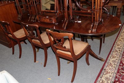 Lot 1421 - A set of six Regency rosewood cane-seated dining chairs