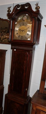 Lot 1458 - A George III mahogany longcase clock, with brass arch dial, Benjamin Peers, Chester, possibly a...