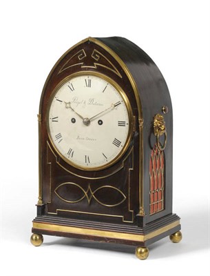 Lot 1183 - An Ebonised and Brass Inlaid Striking Table Clock, signed Perigal & Duterrau, London, circa...