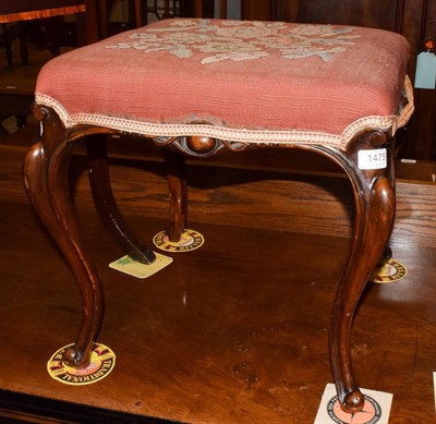 Lot 1475 - A Victorian walnut stool