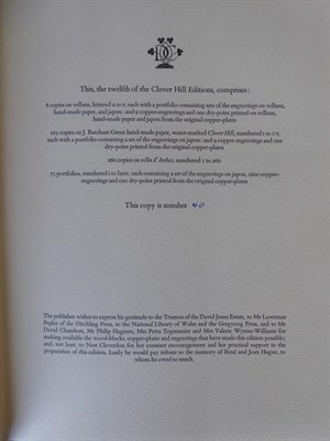 Lot 3000 - Cleverdon (Douglas) The Engravings of David Jones, Clover Hill Editions, 1981, large quarto,...
