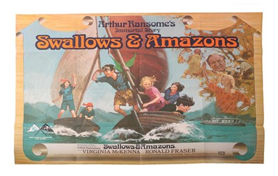 Lot 3015 - Swallows and Amazons Arthur Ransome's 'Swallows and Amazons' film poster, Bradford: W. E. Berry, no