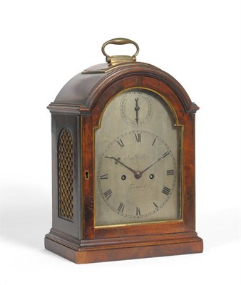 Lot 1186 - A Mahogany Striking Table Clock, signed Jno Parker, London, the single pad top arched case with...