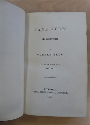 Lot 3065 - [Bronte (Charlotte)] Bell (Currer), Jane Eyre: An Autobiography, Smith, Elder and Co., 1848,...