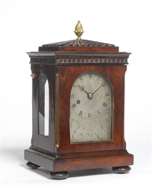 Lot 1191 - A William IV Rosewood Timepiece, signed W Yonge, Strand, circa 1835, the gadroon top with pineapple