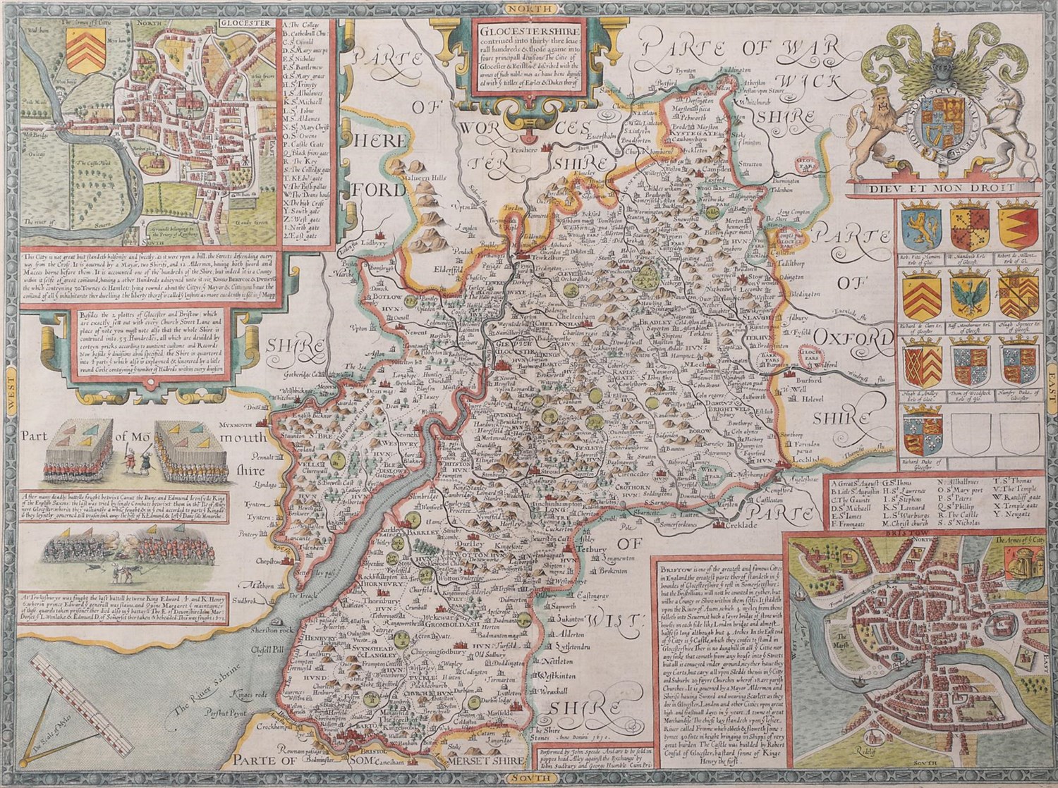 Lot 3164 - Speed (John) Glocestershire, John Sudbury and George Humble, 1610 [1611 or very slightly...
