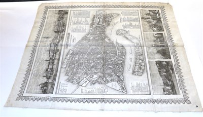 Lot 3181 - Seiffert (Guglielmo) Pianta di Venzia, 1859, map of the city with views above and below, printed on