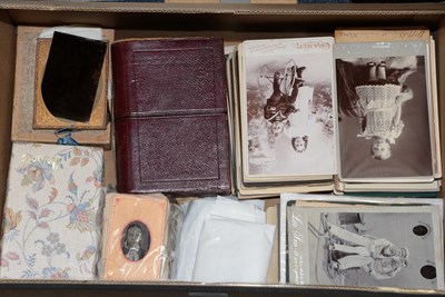 Lot 3232 - Photographs Two hundred and five cabinet cards, predominantly portraits, individual and group,...