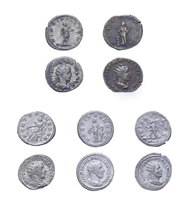 Lot 4026 - 5 x Roman Silver Antoniani consisting of: Gordian III, 209 - 211 A.D. 5.25g, 22.9mm, 8h. Obv:...