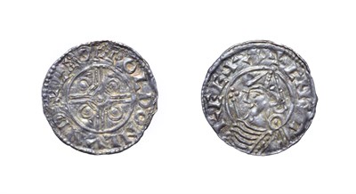 Lot 4037 - Cnut, 1016 - 1035, London Mint Penny. 1.01g, 19.2mm, 3h. Pointed helmet type, Leofwold at...