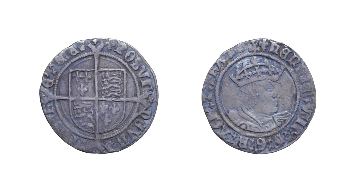 Lot 4049 - Henry VIII, 1526 Groat. 2.57g, 24.3mm, 2h. Mintmark lis, second coinage. Obv: Young head facing...