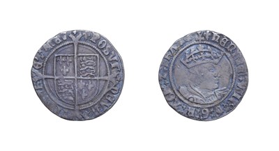 Lot 4049 - Henry VIII, 1526 Groat. 2.57g, 24.3mm, 2h. Mintmark lis, second coinage. Obv: Young head facing...