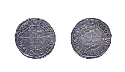 Lot 4053 - Henry VII, 1503 - 1509 Halfgroat. 1.53g, 21.6mm, 12h. Mintmark pheon, profile issue. Obv:...
