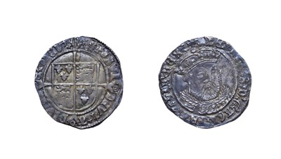 Lot 4057 - Edward VI in the Name of Henry VIII, 1547 Groat. 2.45g, 25.08mm, 2h. Mintmark lis, Early...