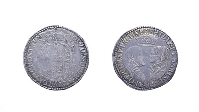 Lot 4060 - Philip and Mary, 1554 - 1558 Shilling. 6.28g, 31.6mm, 6h. Undated, no mintmark. Obv: Busts face...