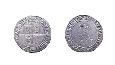 Lot 4061 - Elizabeth I, 1558 - 1560 Shilling. 5.95g, 32.7mm, 3h. Mintmark lis, first issue. Obv: Bust 2B left.