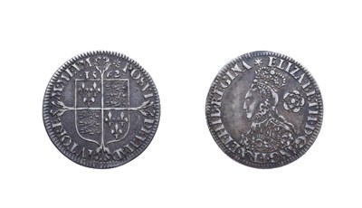 Lot 4063 - Elizabeth I, 1562 Sixpence. 2.97g, 25.5mm, 6h. Milled coinage, mintmark star. Obv:Tall narrow...