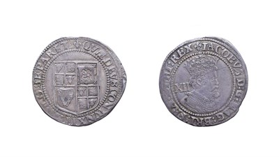 Lot 4068 - James I, 1623 - 1624 Shilling. 5.84g, 31.9mm, 7h. Third coinage, mintmark lis. Obv: Sixth...