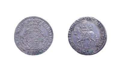 Lot 4071 - Charles I, 1638 - 1639 Halfcrown. 14.38g, 34.7mm, 12h. York mint, mintmark lion. Obv: King on...