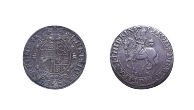 Lot 4072 - Charles I, 1638 - 1639 Halfcrown. 14.65g, 36.1mm, 12h. York mint, mintmark lion. Obv: King on...