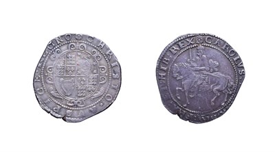 Lot 4073 - Charles I, 1642 - 1643 Halfcrown. 12.96g, 35.5mm, 10h. Exeter mint, mintmark rose. Obv: King on...